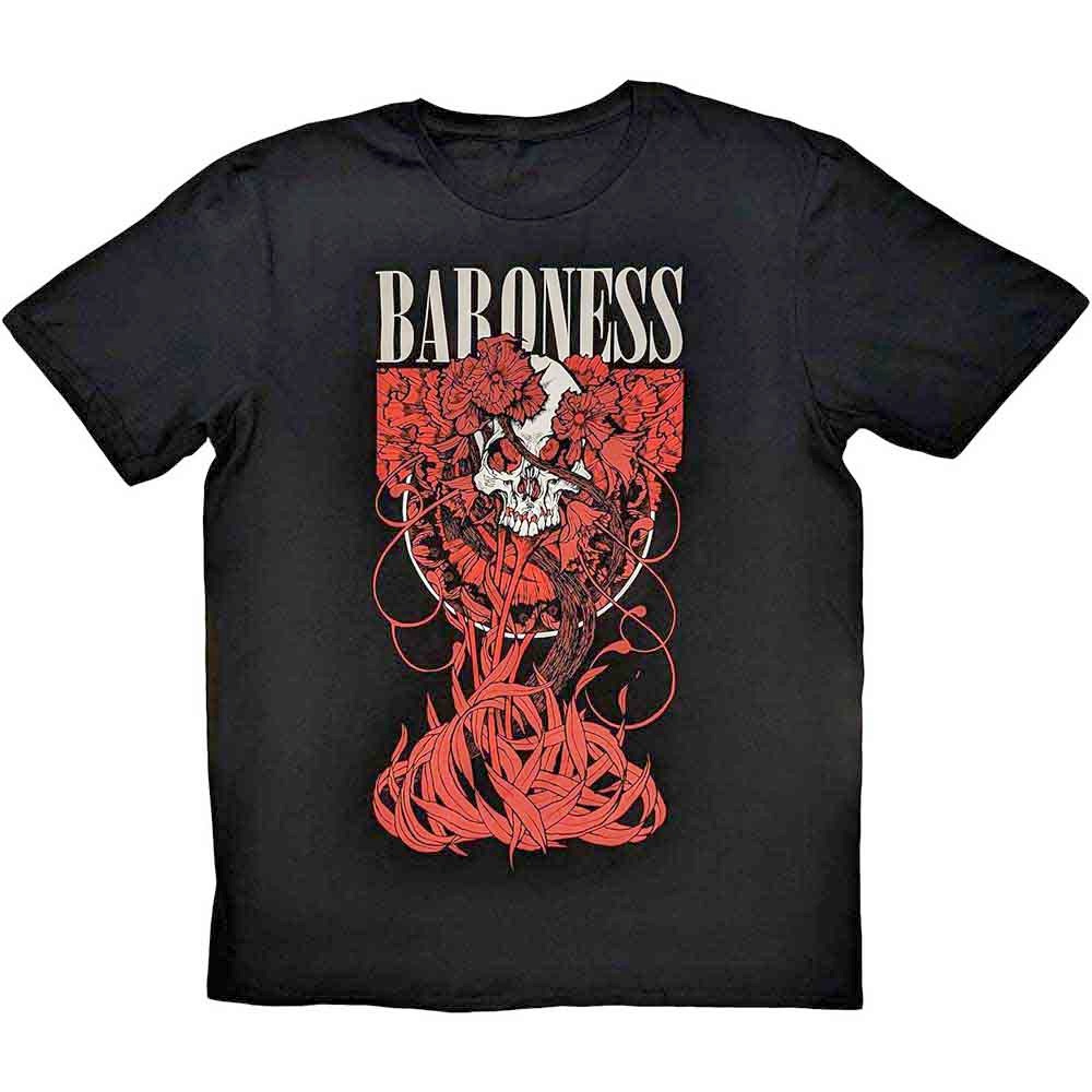 Baroness - Fleur Skull Heren Tshirt - Zwart